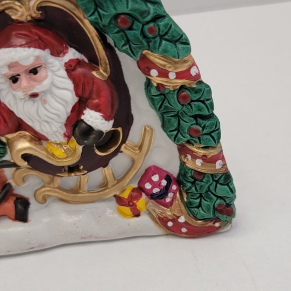 Gift Collection Porcelain CSanta Tealight Votive Candle Holder Christmas Sled - Picture 10 of 13